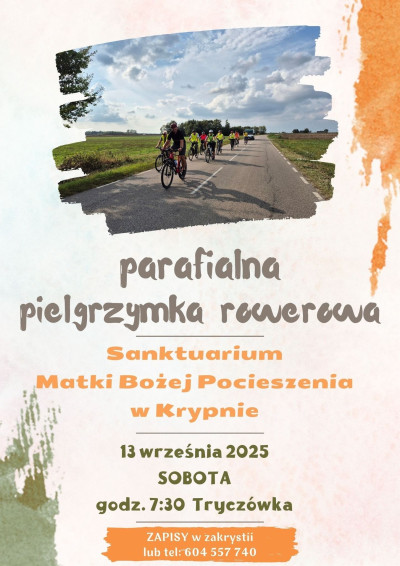 Zapraszam na pielgrzymkę rowerową